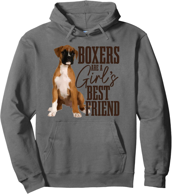 Boxer mit Aufschrift "Boxer Are A Girls Best Friend" Pullover Hoodie