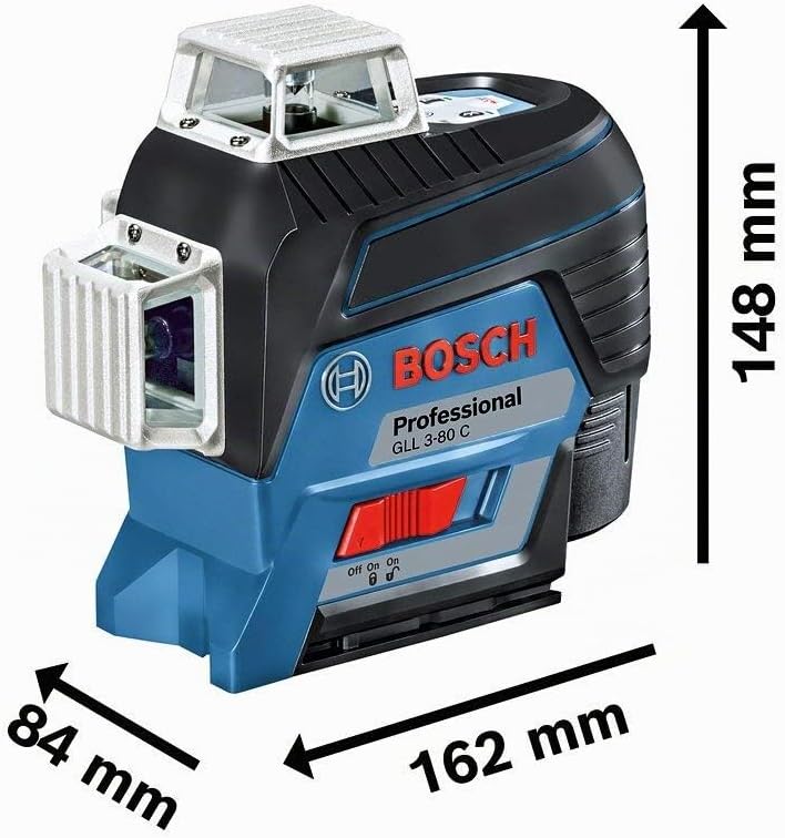 Bosch Professional Linienlaser GLL 3-80 C (m. App-Funktion, roter Laser, Innenbereich, max. Arbeitsb