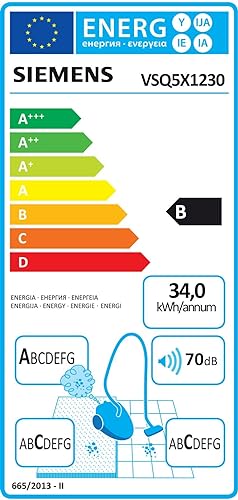 Siemens Q5.0 extreme Silence Power Bodenstaubsauger VSQ5X1230, sehr niedriger Stromverbrauch, 4L Beu