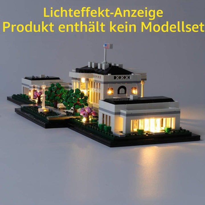 GEAMENT LED-Licht-Set für das Weisse Haus (White House) – kompatibel mit Lego Architecture Collectio