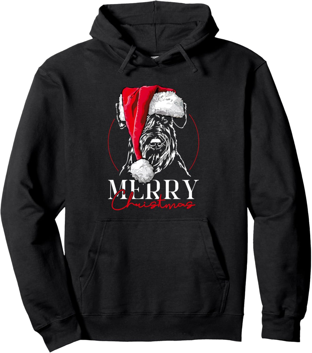 Lustiger Santa Schnauzer Merry Christmas Weihnachten Hunde Pullover Hoodie