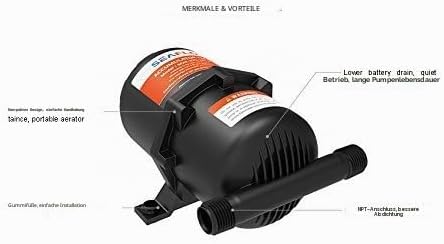 LIGHTEU®, Seaflo 0,75 Liter Druckspeichertank 0.75l Accumulator Tank, 0.75l Accumulator Tank
