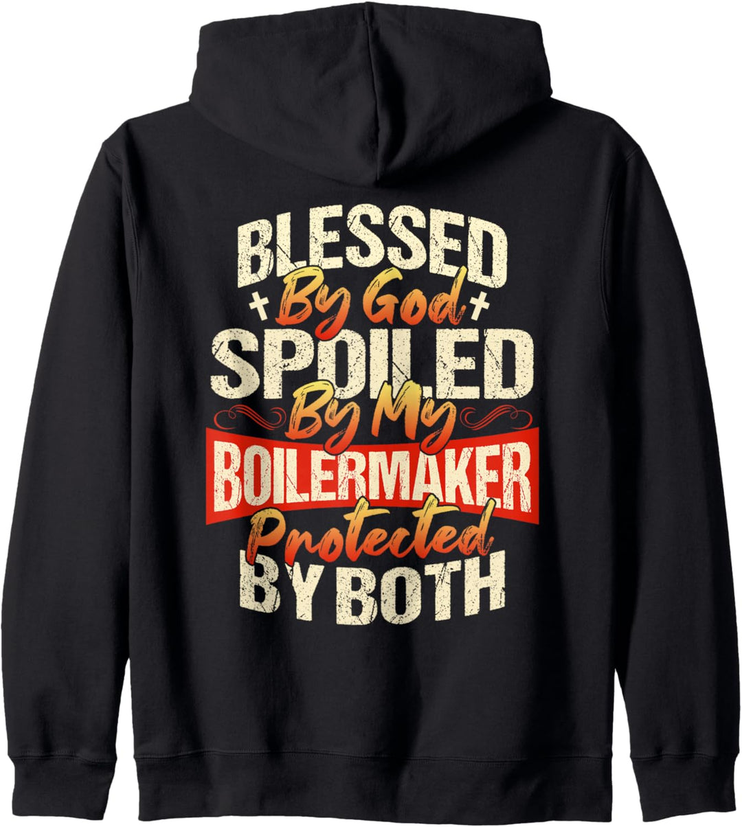 Boilermaker Wife Design auf der Rückseite der Kleidung Kapuzenjacke