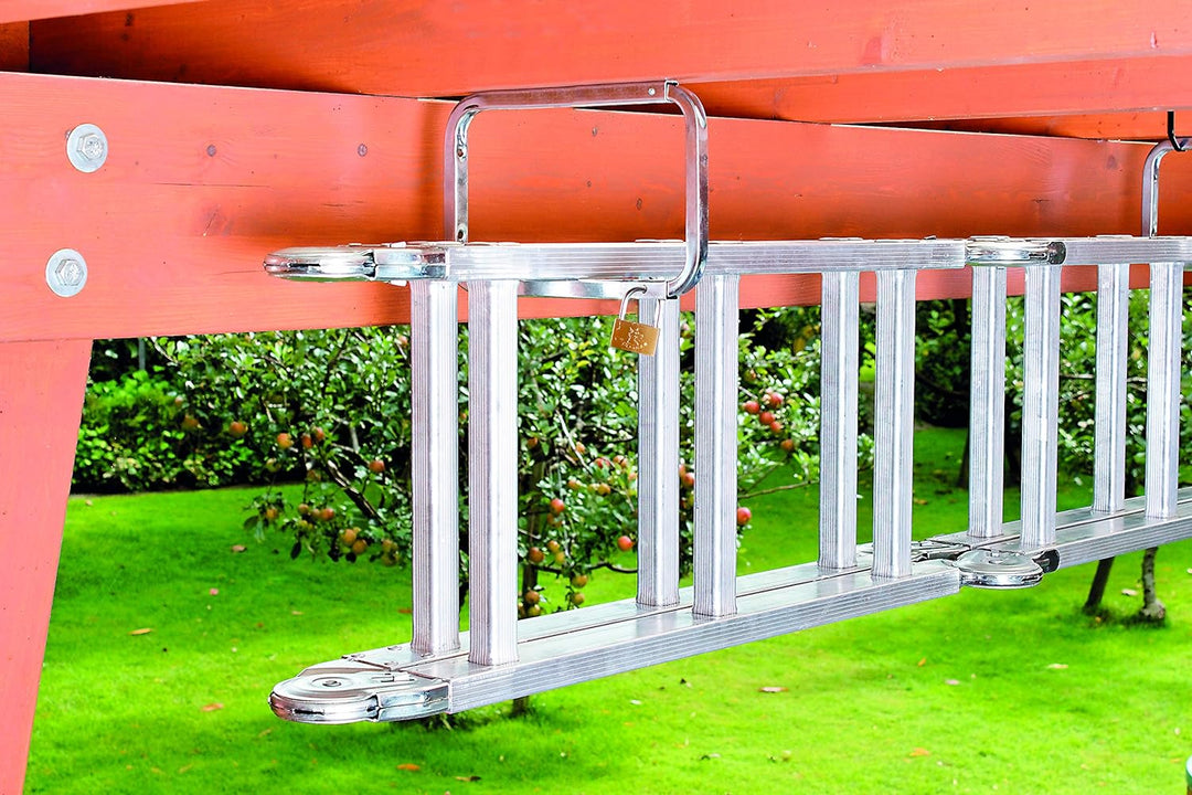 Alberts 802622 Leiterhaken | abschliessbar | galvanisch blau verzinkt | Gesamtlänge 282 mm | lichte
