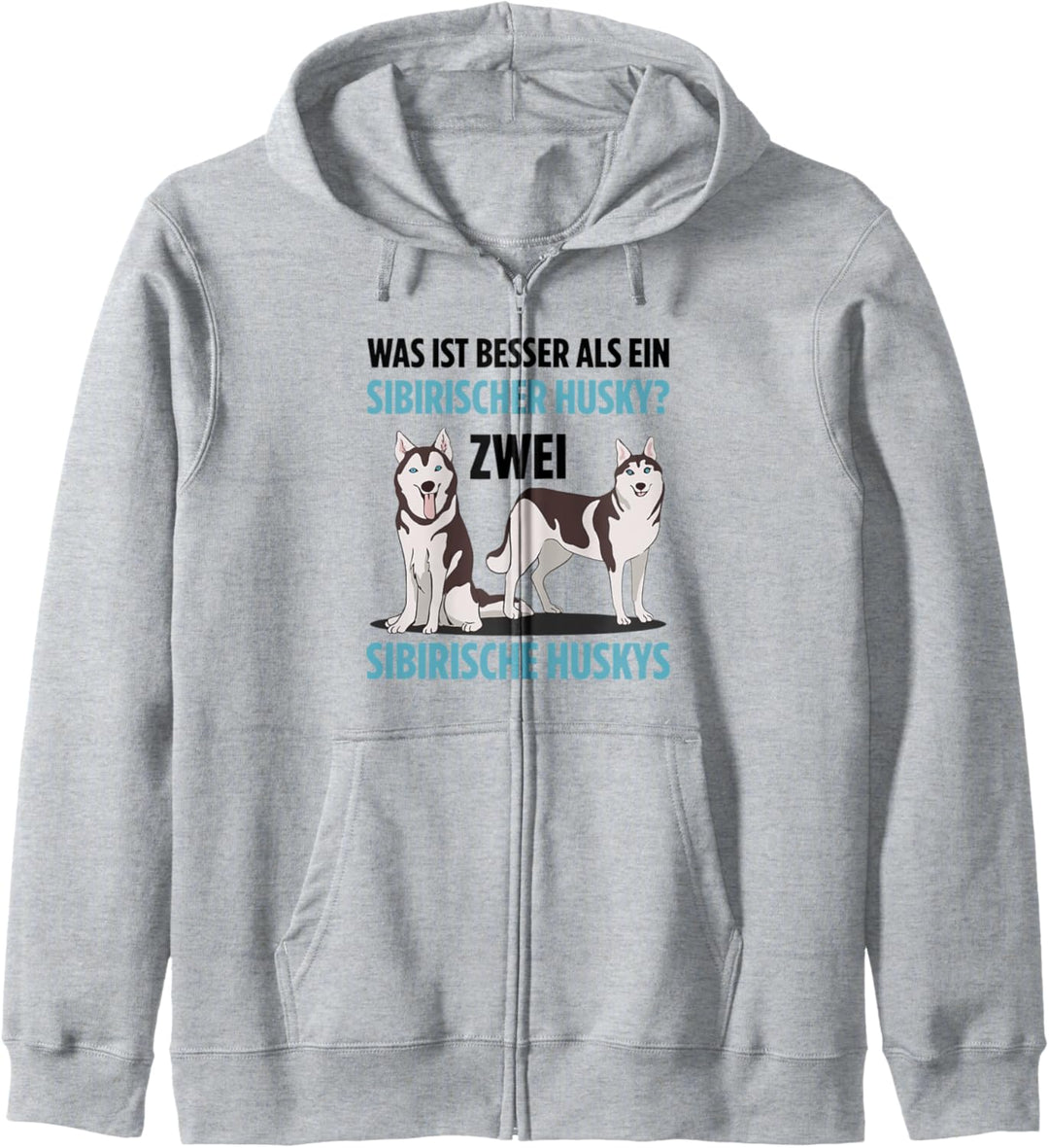 Was ist besser als ein Sibirischer Husky? Zwei Huskys Kapuzenjacke