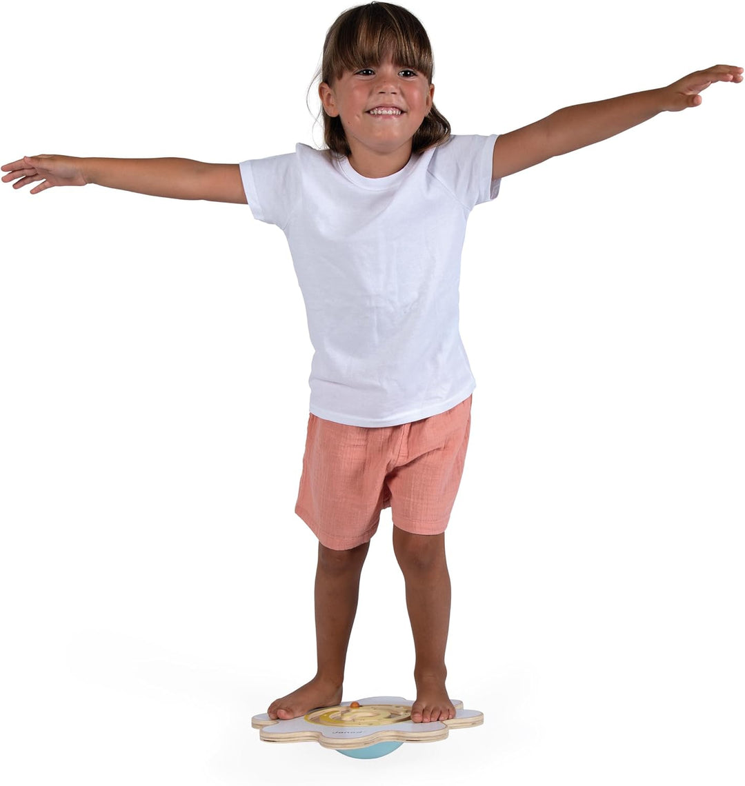 Janod - Sweet Cocoon Balance Board Blume Spielzeug aus FSC-Holz - Fördert Gleichgewichtssinn und Kon