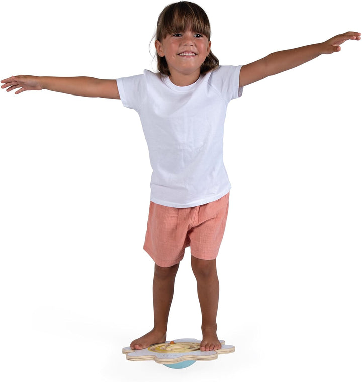 Janod - Sweet Cocoon Balance Board Blume Spielzeug aus FSC-Holz - Fördert Gleichgewichtssinn und Kon