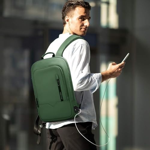 Laptop Rucksack Herren Leicht Business Backpack mit USB-Anschluss Wasserdichter Rucksack Herren Schu