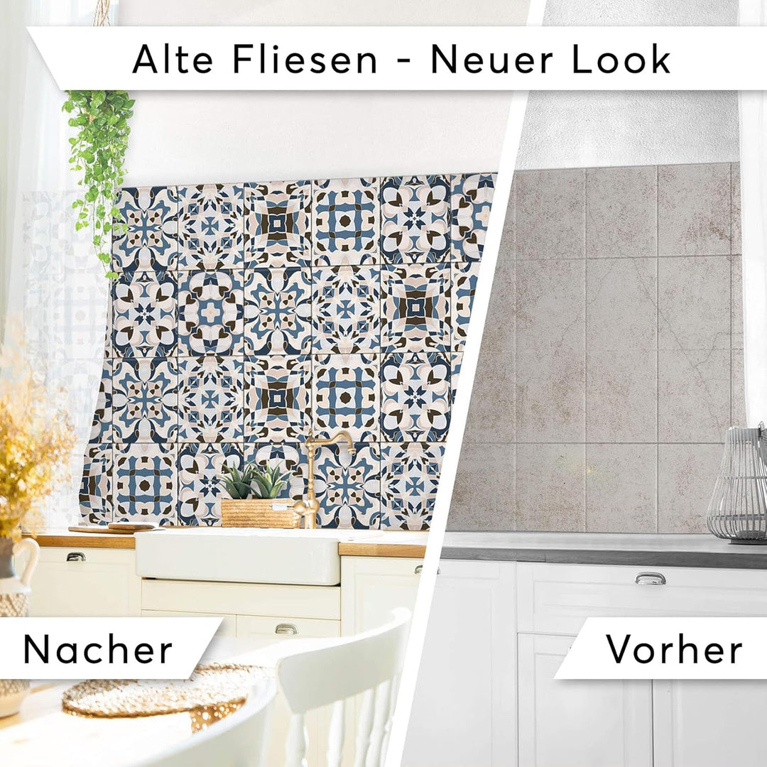 CREATISTO Klebefliesen Stickerfliesen Fliesenfolie - Aufkleber Folie für Fliesen I Klebefliesen Deko