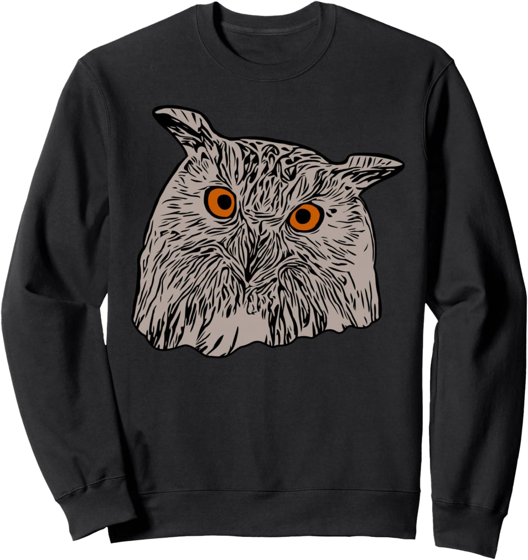 Eulen Vogelmotiv Tiermotiv Damen Vogel Tier mit Eulenmotiv Sweatshirt