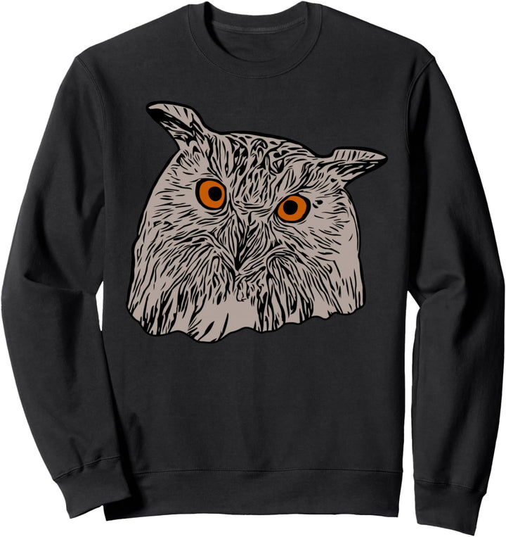 Eulen Vogelmotiv Tiermotiv Damen Vogel Tier mit Eulenmotiv Sweatshirt