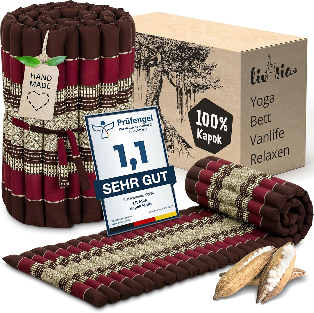 livasia Rollmatte Rollmatratze L-200x110x4,5cm, Gästebett Gästematratze 1 Person, Reisebett Kofferra