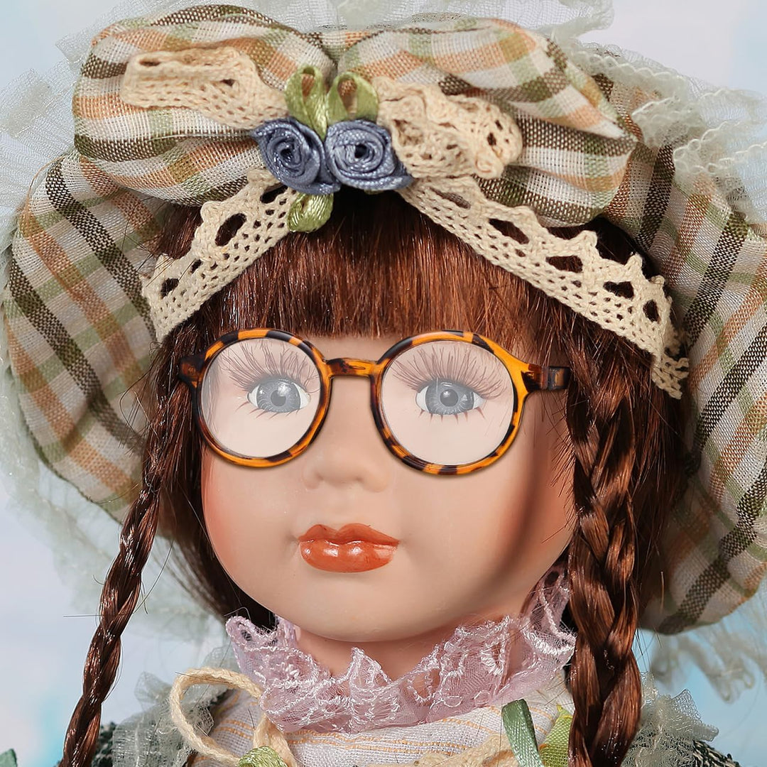 Mini Puppenbrillen Runde Klare Kunststoffgläser Leichtes Accessoire Für Baumwollpuppen Und Plüschtie