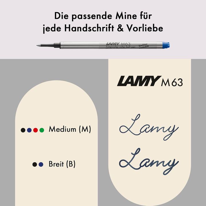 LAMY Lx Tintenroller 358 – Rollpen aus Aluminium, edel eloxiert in der Farbe Palladium mit transpare