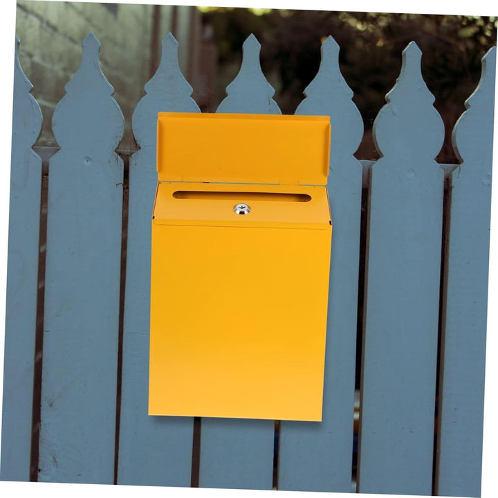 Briefkasten mit Schlüsselschloss, 21.5 x 6 x 29 cm Metall Wandmontage, Wandbriefkasten Sicherer Brie
