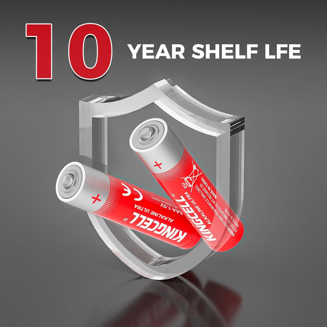 KINGCELL AAA-Batterien, 48 Stück, 1,5 V Triple A Batterien mit 10 Jahren Haltbarkeit, Hochleistungs-