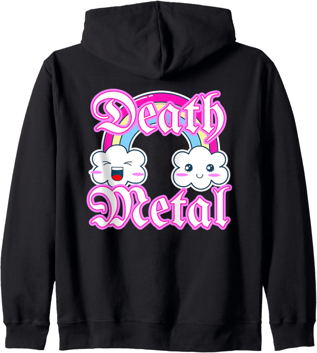 Death Metal Rock Music Fan, Cute Kawaii Rainbow Heavy Metal Kapuzenjacke