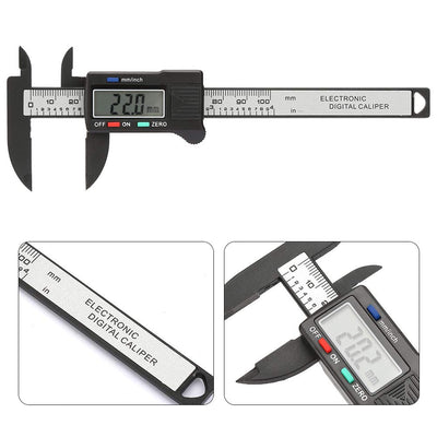 Digital Messschieber, Elektronischer Schieblehre Digital 100 mm mit Grossem Flüssigkristalldisplay (