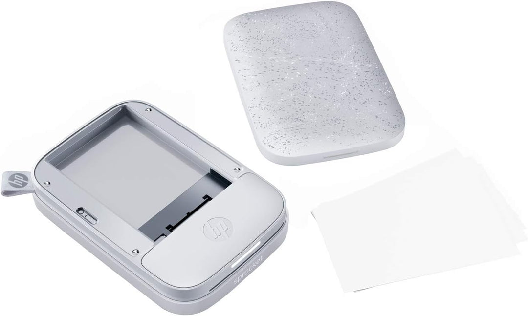 HP Sprocket Mobiler Fotodrucker (Drucken ohne Tinte, Bluetooth, 5 x 7,6 cm Ausdrucke) Luna