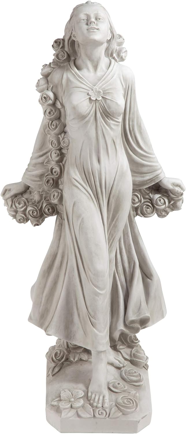 Design Toscano Statue Flora die göttliche Schutzherrin der Gärten, Masse: 37 x 37 x 77.5 cm 9 kg Sin