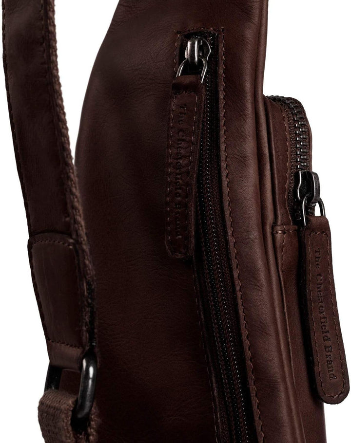 The Chesterfield Brand Wax Pull Up Logan Umhängetasche Leder 17 cm Brown, Brown