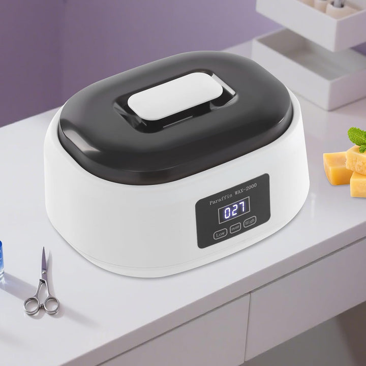 GGbaony Elektrischer Wachsschmelzer 3,4L Mit LED-Display, 200W Leistung | Wachstopf 30-80°C Temperat