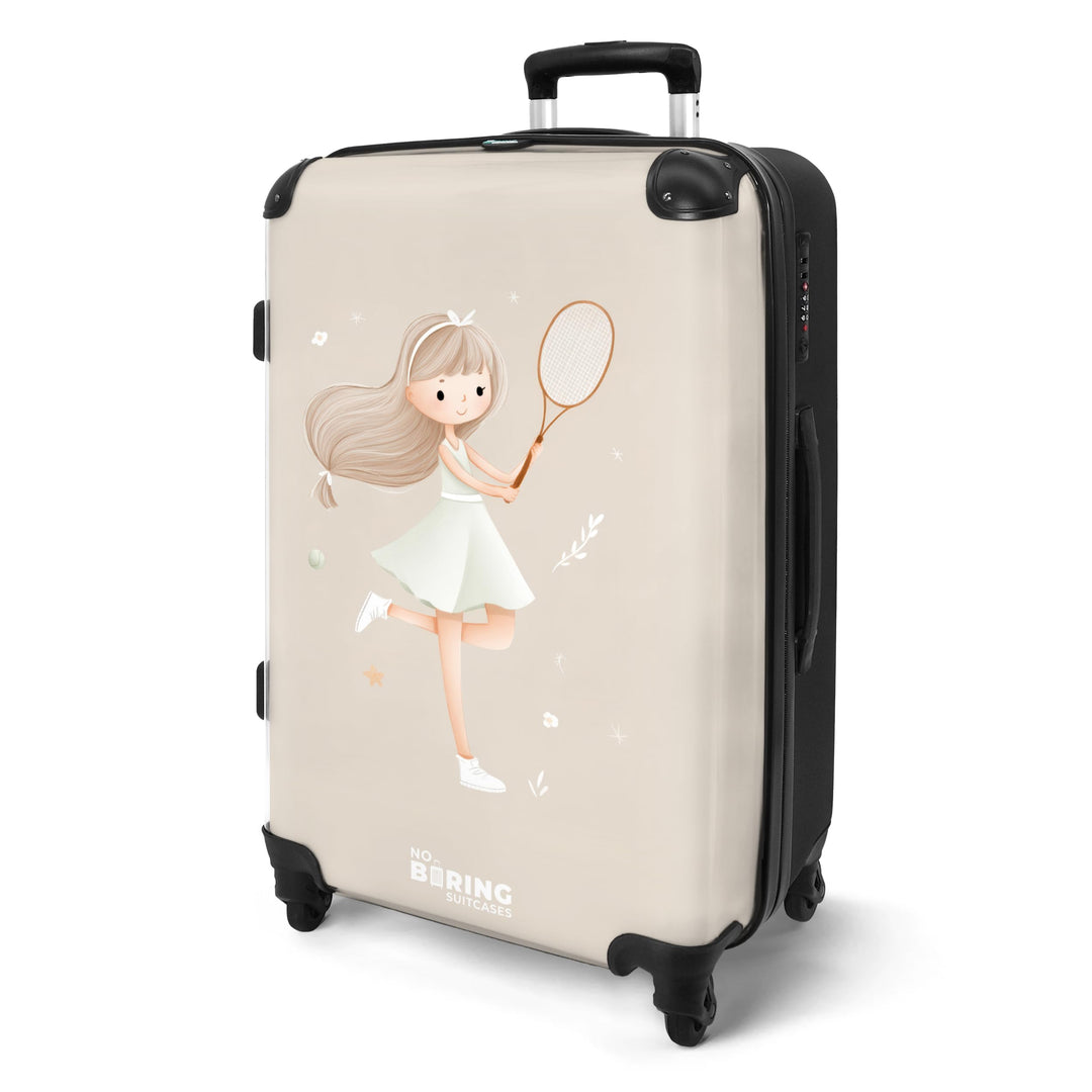 NoBoringSuitcases.com® Koffer Kinder Gross 67x43x25 cm Reisekoffer Kinderkoffer 4 Rollen Leicht Koff