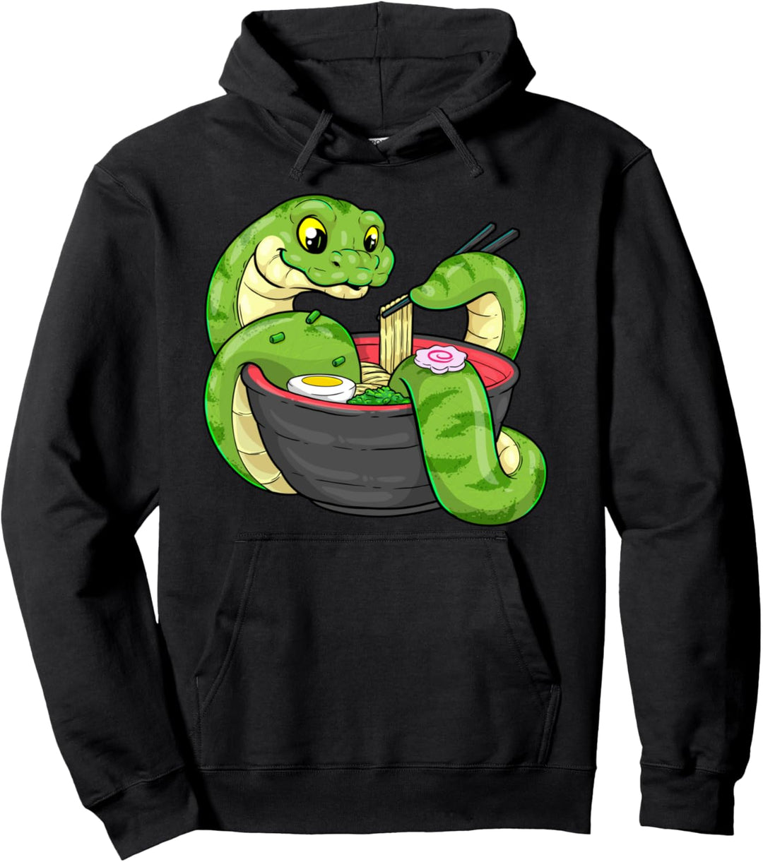 Snake Ramen Nudeln Rasselschlange Gefahr Nudel Pullover Hoodie