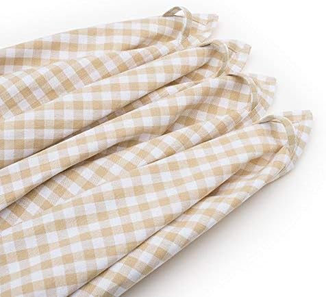FILU Geschirrhandtücher 4er Pack Beige/Weiss kariert (Farbe und Design wählbar) 45 x 70 cm - hochwer