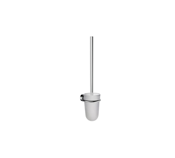 Emco Rondo 2 Toilettenbürsten-Garnitur, Glas satiniert-chrom, Toilettenbürste mit Bürstenhalter, Wan