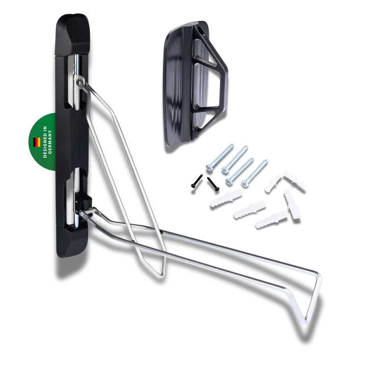 CONTEC Wandpräsenter smART fold, 35kg, aus Stahl, platzsparend, Schwenkbar, Befestigungsmaterial, 1