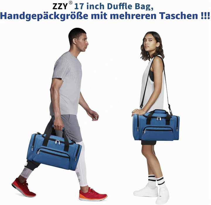 ZZY Sporttasche klein, 25L Gym Tasche, Fitness Tasche Trainingstasche für Weekender Reisetasche (Bla