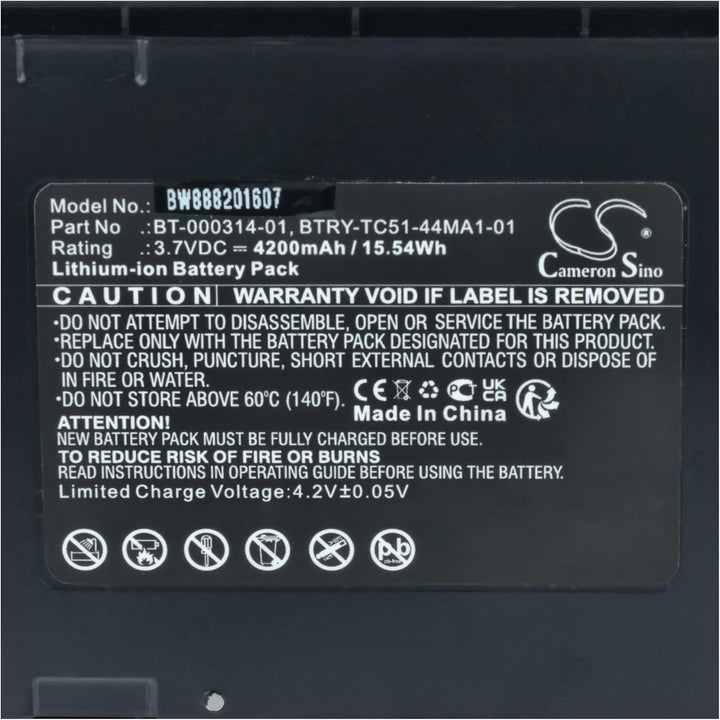 vhbw Akku kompatibel mit Zebra TC57x | TC52x, TC56, TC57 Handheld Computer Scanner (4200 mAh, 3,7 V,