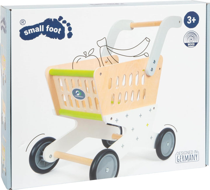 small foot Einkaufswagen "Trend" aus Holz, Zubehör für Kaufmannsladen und Rollenspiel, ab 3 Jahren,