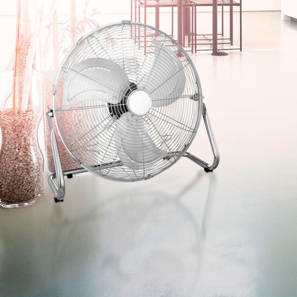 GLOBO 20 Fan, mit Chrom Klingen, Aluminium, 314, Silber