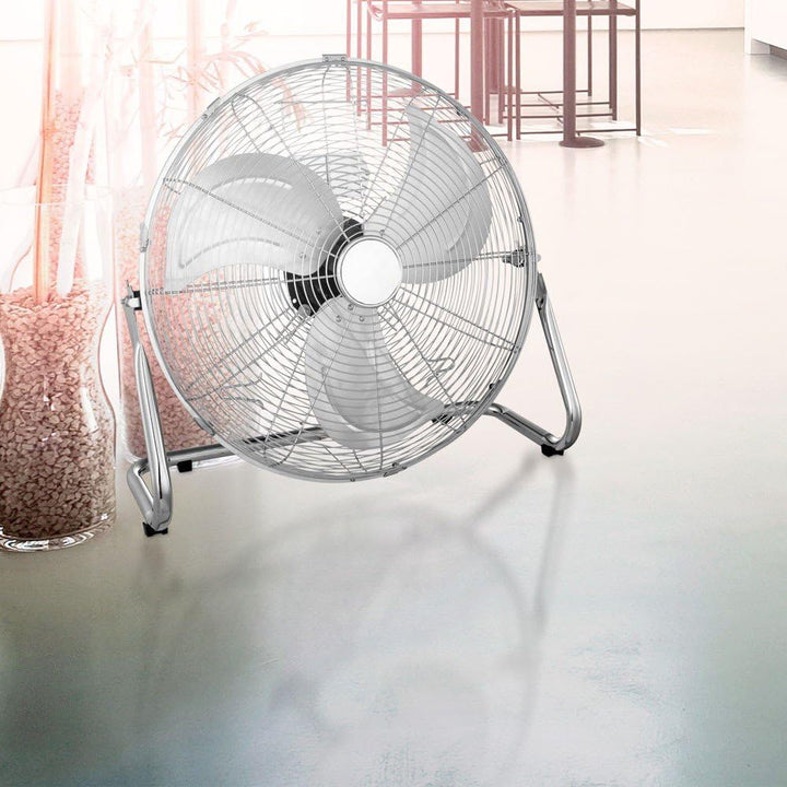 GLOBO 20 Fan, mit Chrom Klingen, Aluminium, 314, Silber