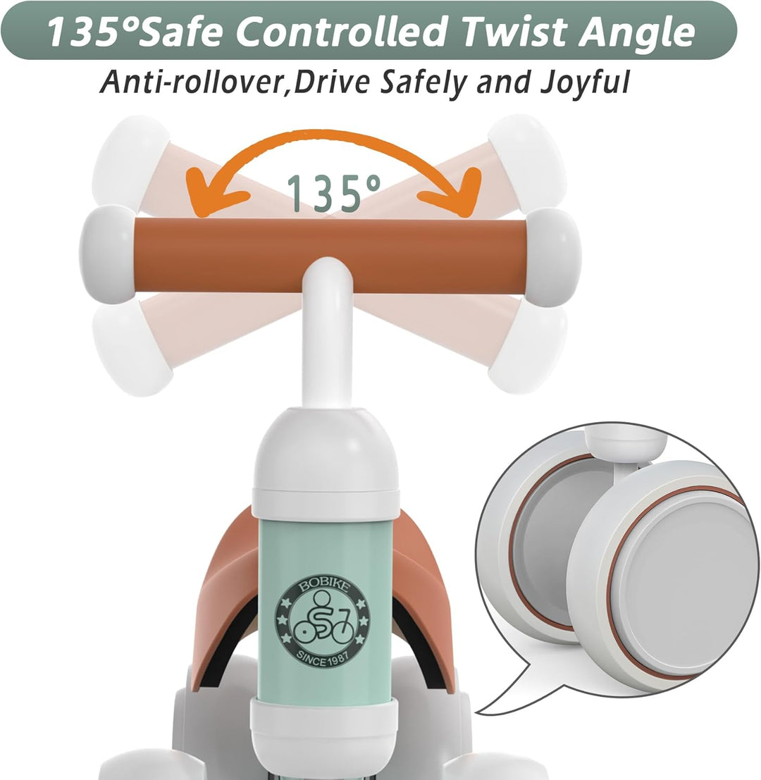 MHCYLION Kinder Laufrad ab 1 Jahr Balance Lauflernrad Spielzeug mit 4 Räder für 10-24 Monate Baby, E