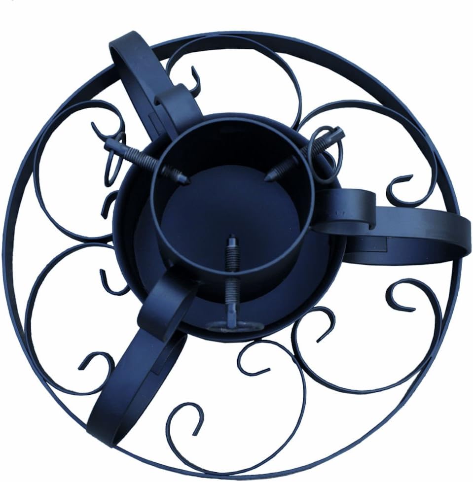 Spetebo Metall Weihnachtsbaumständer im antiken Deisgn - 35 cm - Christbaumständer mit Wasserschale