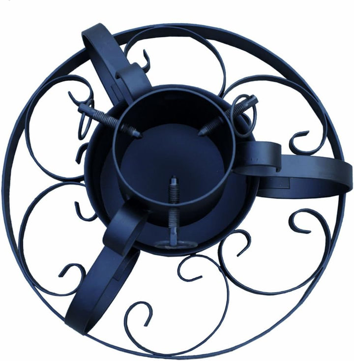 Spetebo Metall Weihnachtsbaumständer im antiken Deisgn - 35 cm - Christbaumständer mit Wasserschale