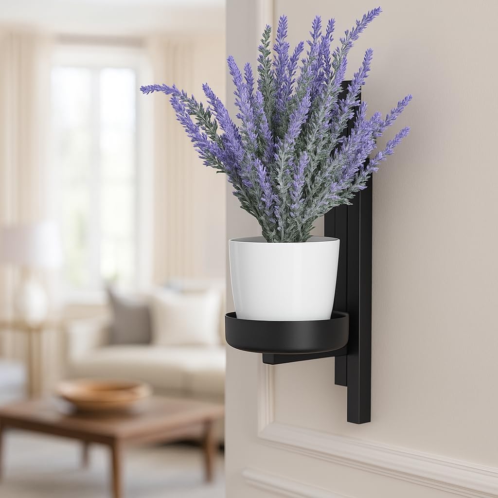 Pflanzregal Wand - Blumenhalter Hängend - aus Metall, Moderne Wand Deko für Wohnzimmer, Jugendzimmer