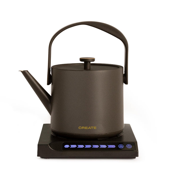 CREATE/HATTORI STUDIO/Elektrischer Wasserkocher 0,5L Schwarz/Warmhalten, Sicherheitssystem, Thermost