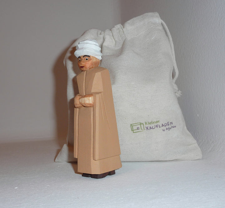 Berber mit Baumwollbeutel Krippenfigur