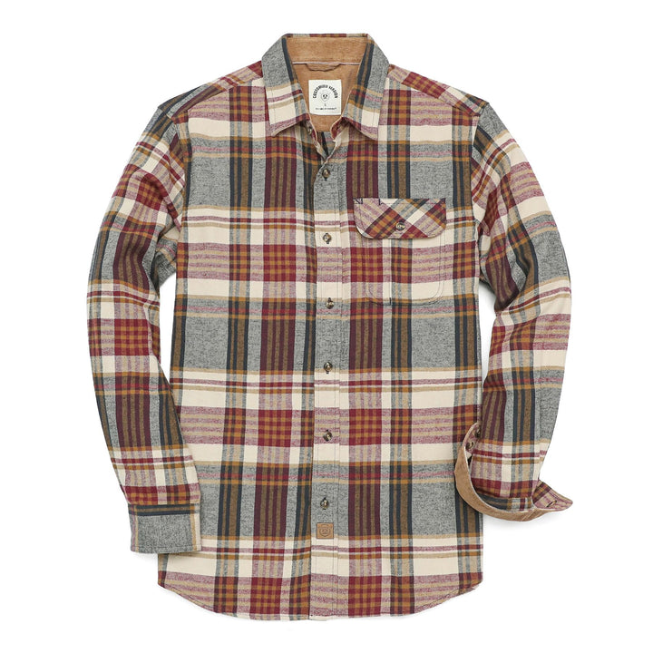 Dubinik® Flanellhemd Herren Kariert Flanellhemden Langarm Casual Button Down Freizeithemd Mit Brustt