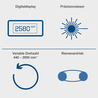 Scheppach Profi-Säulenbohrmaschine DP19Vario Tischbohrmaschine | Variable Drehzahl | Bohrfutterspann