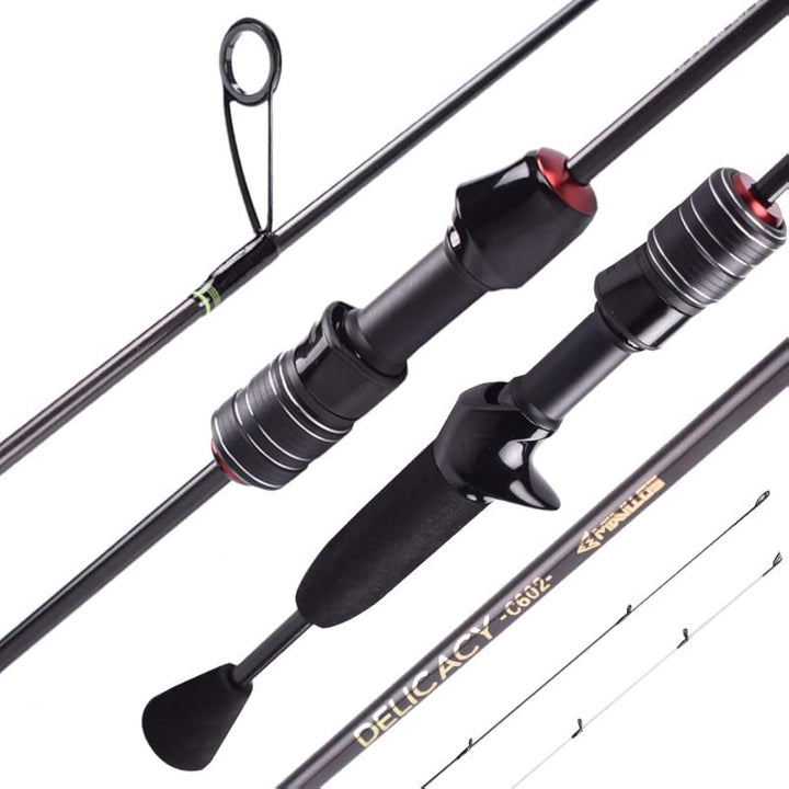 Mavllos Delicacy 1.8m 0.6-8g UL Angelrute Baitcast Spinnrute Ultraleichte Kohlefaser Hohl + Solide 2