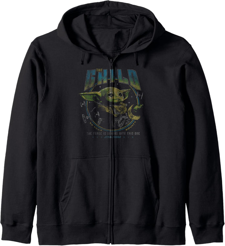 Star Wars Mandalorian The Child Force Is Strong Dark Kapuzenjacke