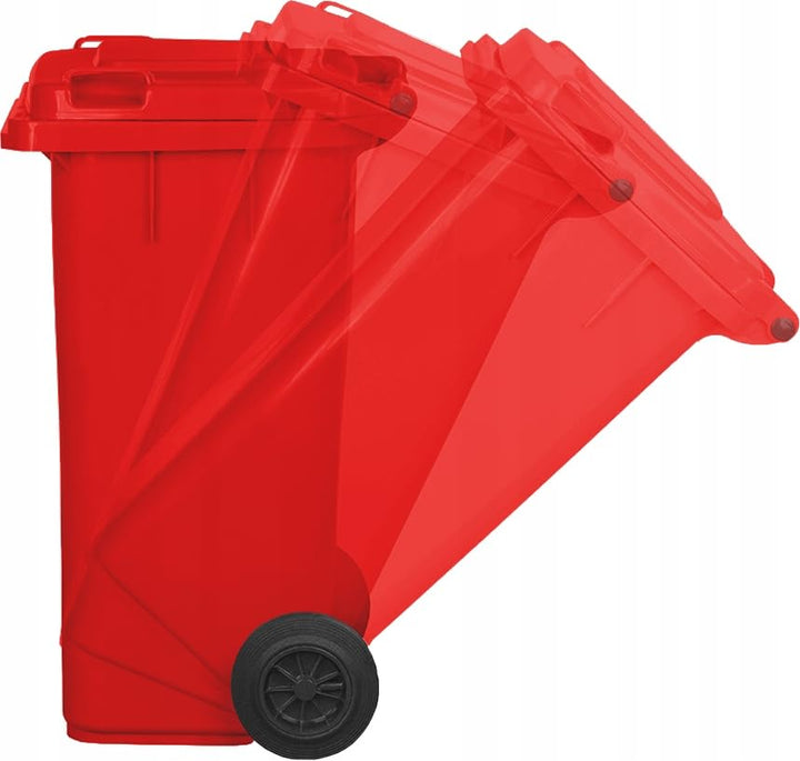 gardivo Mülltonne 120 Liter Abfalltonne Reststofftonne Mülleimer mit 2 geräuschlosen Rädern, Klappde