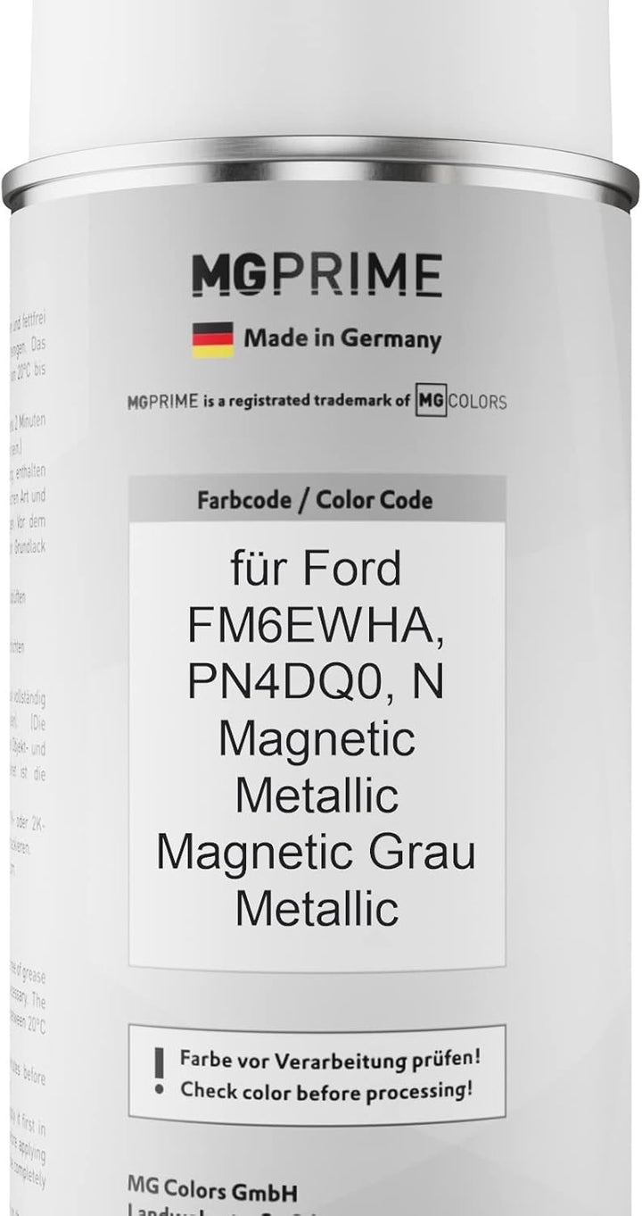 MG PRIME Autolack Sprühdosen Set für Ford FM6EWHA / PN4DQ0 / N Magnetic Metallic/Magnetic Grau Metal