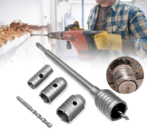 Meichoon Betonlochsäge 50mm 40mm 30mm elektrischer Hohlkernbohrer Schaft 350mm Beton Zement Steinwan