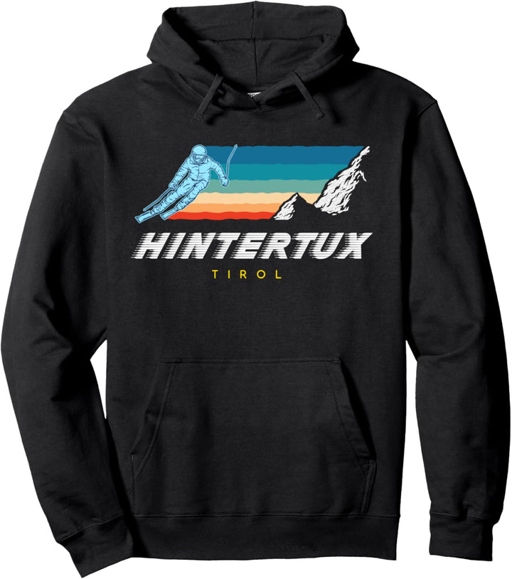 Hintertux Tirol - Österreich Retro 80s Skiferien Pullover Hoodie